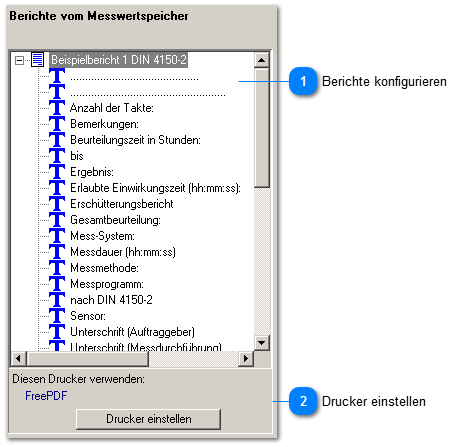 Berichtsvorlagen