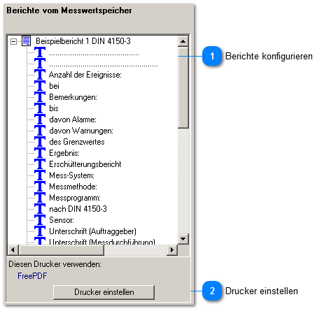 Berichtsvorlagen