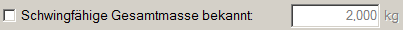 1. Schwingfähige Gesamtmasse bekannt