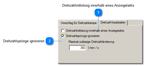 Drehzahl bearbeiten