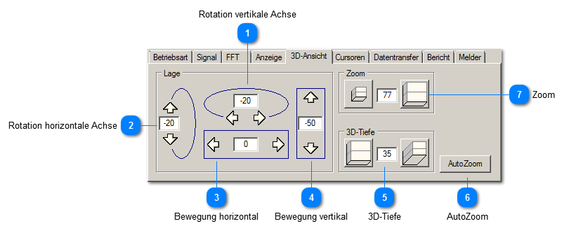 Einstellungen 3D-Ansicht