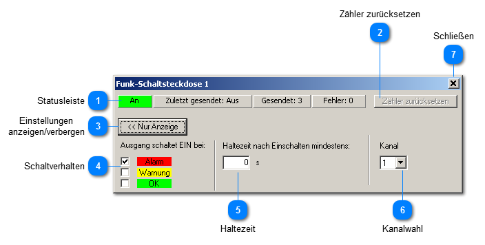 Einstellungen Funk-Schaltsteckdose