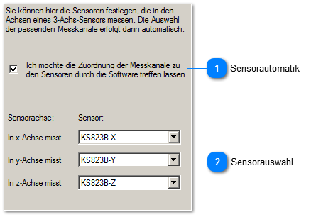 Einstellungen für Sensor