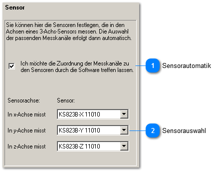 Einstellungen für Sensor