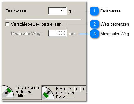 Festmassen radial zur Mitte bewegen