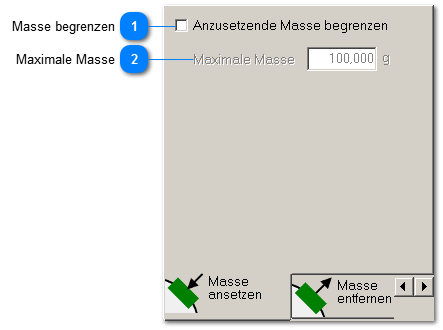 Masse ansetzen