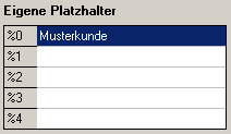 2. Eigene Platzhalter