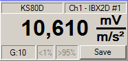 4. Display of measured sensitivity