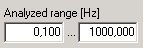 5. Frequency range to be analyzed