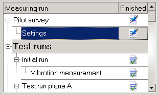 1. Settings selected