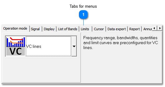 Setup panel