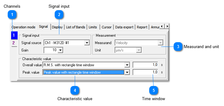 Signal settings for VC and Nano lines